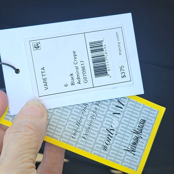 New Tags Theory Women's Varetta Admiral Crepe Sheath Dress Black Boat Neck 6 - Picture 8 of 12